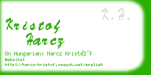 kristof harcz business card